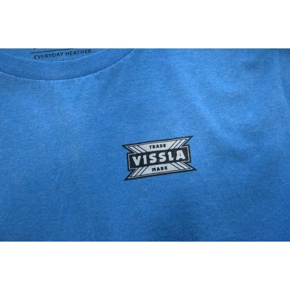 Vissla Tee Shirt Blue Cotton Poly Blend Short‎ Sleeve Boys Size XL